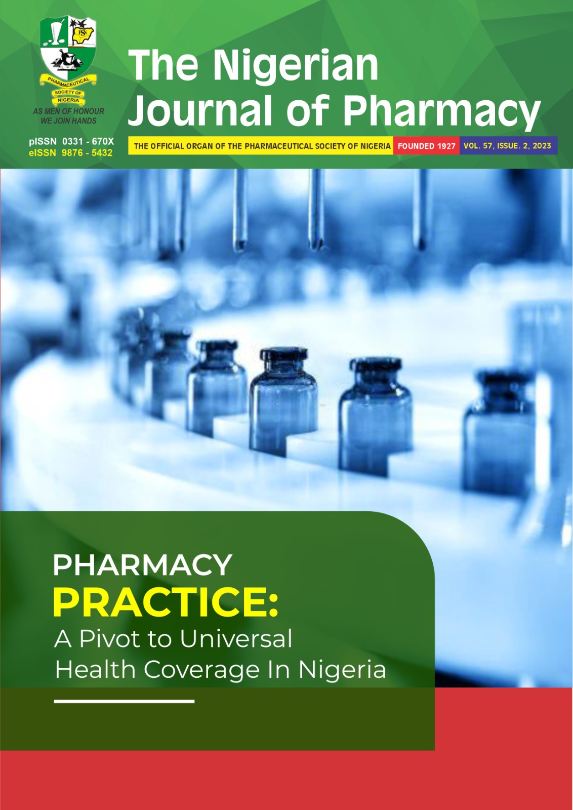 					View Vol. 57 No. 2 (2023): The Nigerian Journal of Pharmacy
				